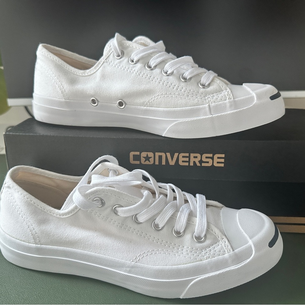 BNIB Iconic Converse Jack Purcells White Low-Top Sneakers